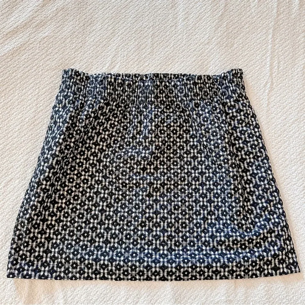J.Crew Sidewalk Skirt Gingham Embroidered NWT 10 NEW